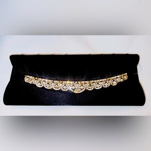 Erotica Accents black evening bag/clutch with rhinestones